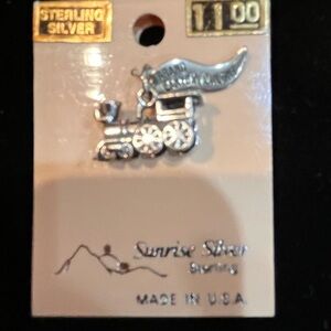 Vintage Sunrise Silver Sterling .925 Grand Canyon Railway Steam Engine Charm